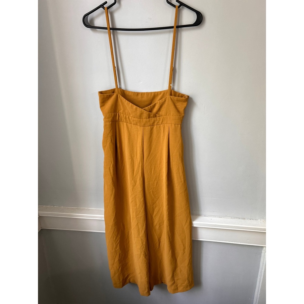 Forever 21 Mustard Yellow Wide Leg Jumpsuit Mustard Medium S15726